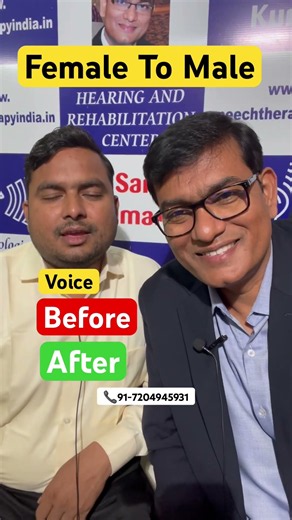 Unbelievable Transformation: Female To Male Voice | Pre-Post Therapy | Puberphonia #SLPSanjaykumar