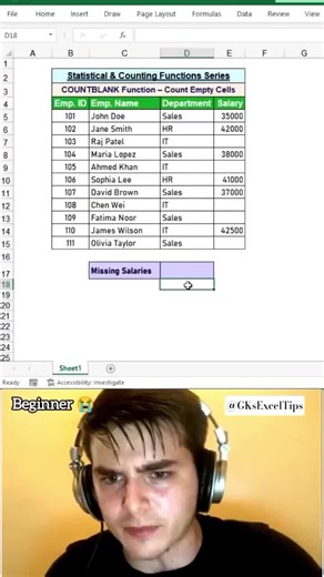 Beginners vs Pro. #exceltutorial #computerskill #learnontiktok #exceltricks #viralvideo