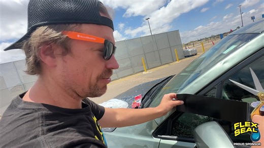 41K views · 1.1K reactions | #ad Flex Tape came to the rescue again for the Dominator Fore after a rogue golf ball size hail stone driven by 100 mph winds shattered my side mirror in Clovis, New Mexico! We stopped by the Flex Seal display in Walmart in Clovis and applied a temporary fix to the side window so that we can continue to never stop chasing. | Reed Timmer Extreme Meteorologist | Facebook