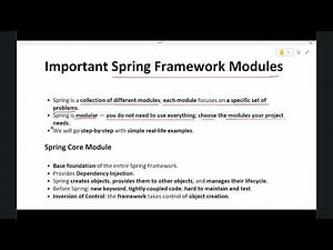 Important Spring Framework Modules