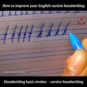 1.1M views · 3K reactions | How to improve your English cursive handwriting - Handwriting basic strokes - cursive handwriting | Tomorrows futures | Facebook