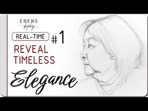 How To Draw A Beautiful Portrait of a Senior Lady in REAL-TIME - Part 1 | Portrait Drawing Tutorial