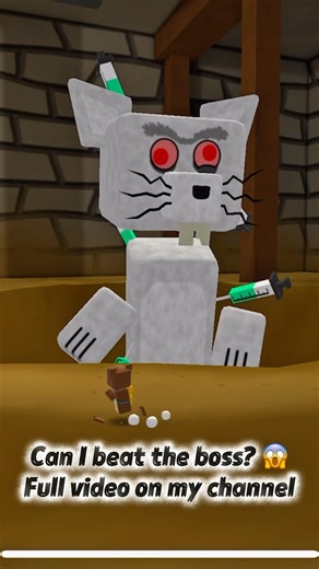 Can I Beat This Boss? 😱 #Shorts #BossFight #Noob #Gameplay #ScariestBoss #Gaming #poorbear #crying