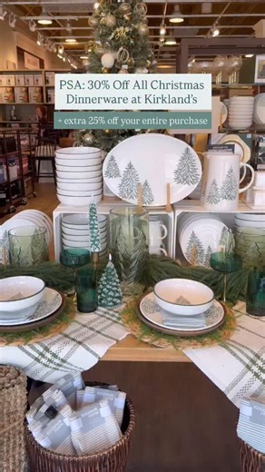 30% Off Christmas Dining 25% Off Your Entire Purchase = Your 2025 Christmas Tablescape! 🍽️🎄🎅🏼✨ | Kirkland's Home