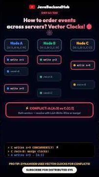 How to order events across servers? Vector Clocks! ⏱️🕸️ #Shorts #SystemDesign