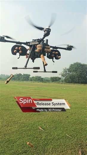 Rotating multi-payload drone mechanism #drone#uav#dronetechnology#aerospace#engineering