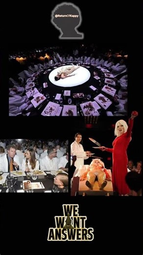 Hollywood elties simulate eating humans