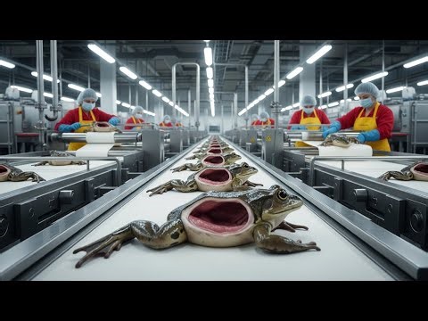 Inside a Modern Amphibian Processing Plant: From Raw Frogs to Dried Protein Sheets (Full Process)