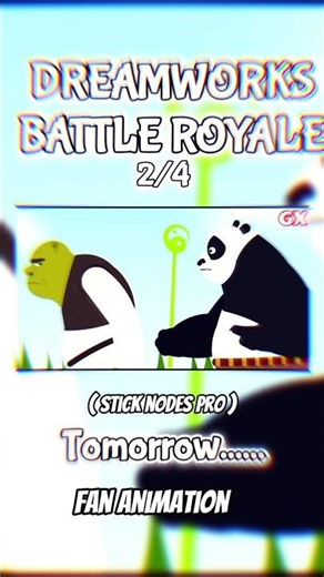 Dreamworks battle royale 2/4 (Stick nodes pro) #dreamworks#shrek#kungfupanda#howtotrainyourdragon