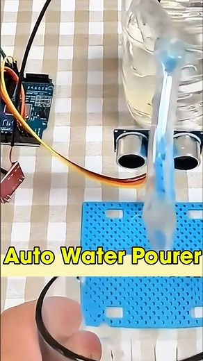 Automatic Water Pouring Project with Ultrasonic Sensor | Easy Arduino Tutorial #shorts #arduino