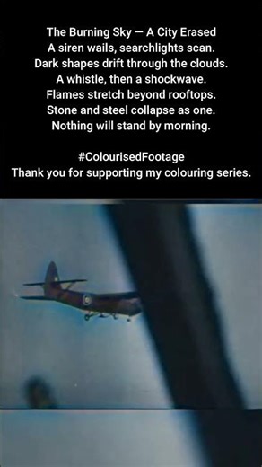 Massive Bombing Raid Over City #ColourisedHistory