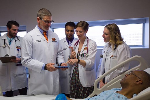 At Oklahoma State University Medical Center, we train more than 150 residents each year. Being a teaching hospital means we are guiding new generations of doctors. Approximately 80% of OSU-trained physicians are practicing right here in Oklahoma. We are making our state healthier one physician at a time. #HappyHospitalWeek | OSU Medical Center