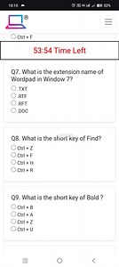 10:15 32 \% \mathrm { Ctrl } + \mathrm { F } 53:54 Time Left Q... | Filo