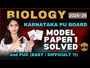 2PU Model Question paper Solved 2024- 25 | Biology ‪@BotanyBloom5‬