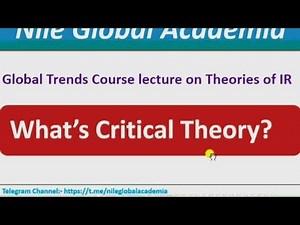 Global Trend Chapter one: What is #Critical Theory 👈👆 Tg 👉👇 https://t.me/nileglobalacademia