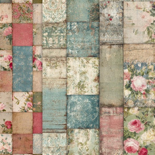 Vintage Patchwork Junk Journal Papers: Quilting Ephemera for Creative Journals - Etsy