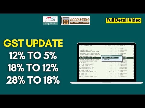 GST Update in Marg ERP Software | Change 12% to 5% ,18% to12% Tax Step by Step Tutorial