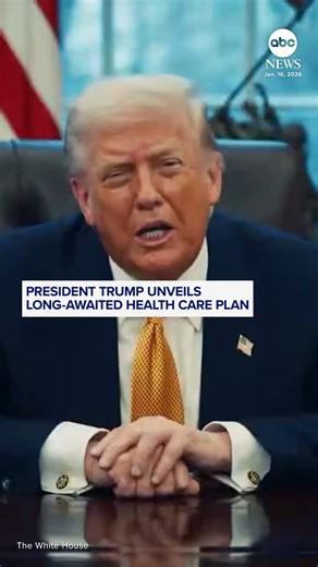 President Trump unveiled his “Great Health Care Plan,” but details remain scarce, raising questions about congressional support and its impact as premiums rise. ABC News' Mary Bruce reports. https://abcnews.visitlink.me/pKfDYr | ABC News