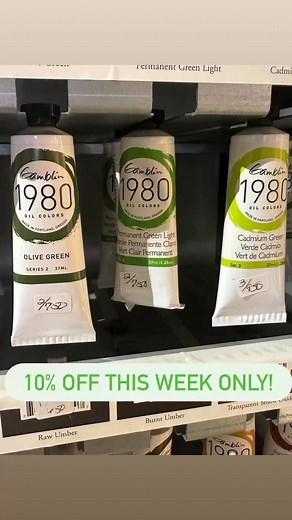 10% off Gamblin 1980 Oil Paints this week only!! | Mud & Prints