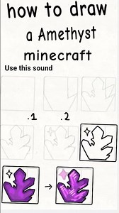 tutorial how draw amethyst minecraft