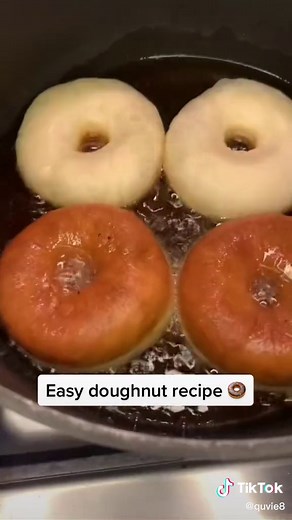 Easy doughnut recipe 🍩🍩. Full and detailed recipe on my YouTube channel ❤️. #doughnut #quvie #food #foodtiktok