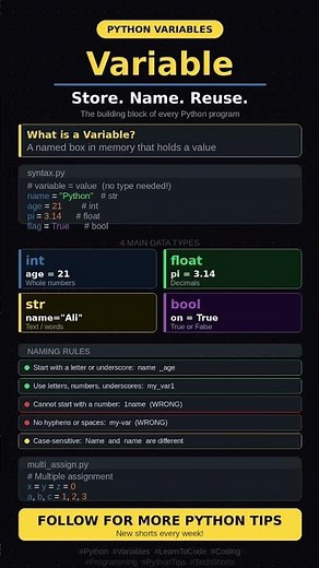 What is a Variable in Python? | Beginner's Guide in 60 Seconds!