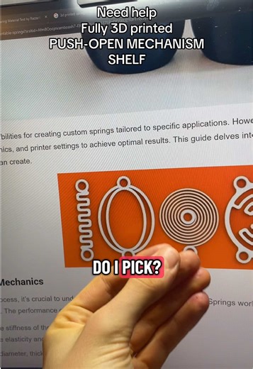 Innovative 3D Printed Push-Open Mechanism for Shelves