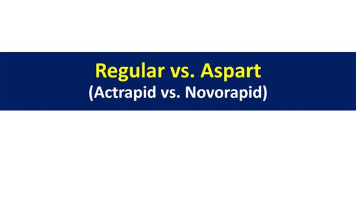 Regular (Actrapid) vs. Aspart (Novorapid): A Comparison