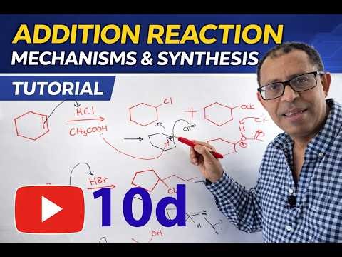 Arrow pushing of #alkene_addition Mechanisms #Carbocation_Rearrangement & Synthesis Tutorial