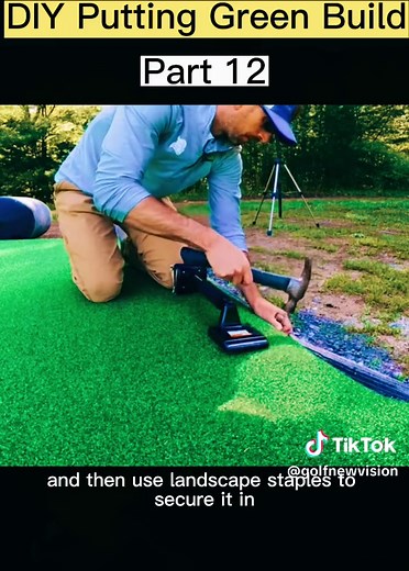 DIY golf putting green build #golf #fyp