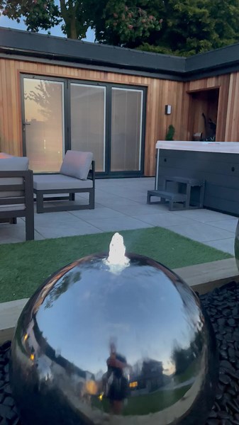 Clear Sphere Water Fountain for Your Garden