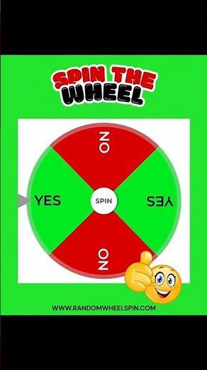 Can't decide? Let the YES or NO Wheel choose for you!🎡