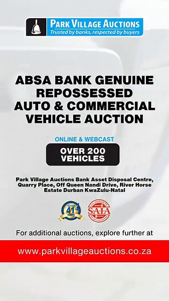 ABSA Durban Repo Vehicle Auction Cars Bakkies And Trucks Online