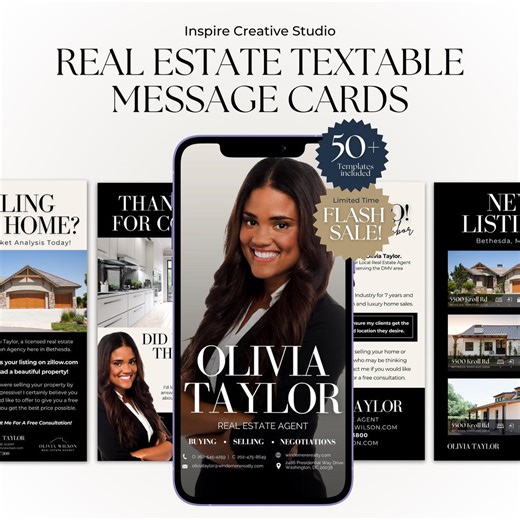 Real Estate Textable Card Bundle, Real Estate Business Card, Realtor Text Messages, Digital Business Card, Textable Card, Real Estate Client - Etsy