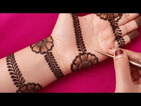 Easy Trick Mehndi Design for Beginners | Simple & Beautiful Henna Pattern | Very Easy Mehndi Designs