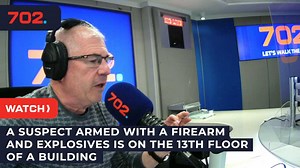 Eyewitness News reporter Nkosikhona Duma gives an update as emergency services attend to a hostage situation in Anton Lembede Street in Durban. | 702 | Facebook