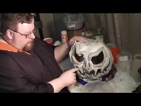 Paper Mache Pumpkins- 8 - Form Removal and sculpting