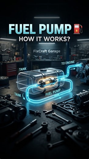 Fuel Pump Explained in 30 Seconds ⛽ How a Car Fuel Pump Works #automobile #fuelpump