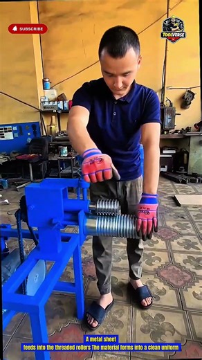 Manual Rolling Machine Forms Metal Sheet Into Perfect Spiral Fast | Tools Construction