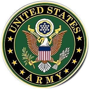 Desert Cactus US Army Stickers United States Emblem Logo Vinyl Decal Laptop Water Bottle Car Scrapbook Officially Licensed United States Stickers (Individual 6)