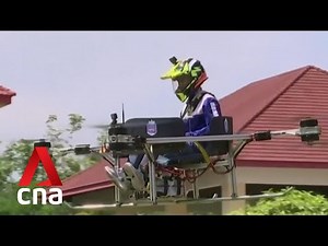 Cambodian students build manned drone to aid community