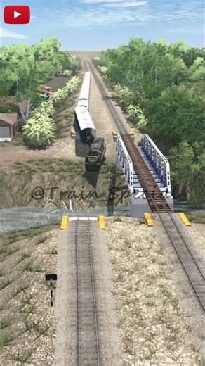 Train Nearly Crashes on Bridge Due to Switch Error | Train Games