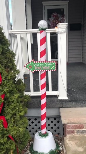 DIY Christmas Light Pole Craft Tutorial