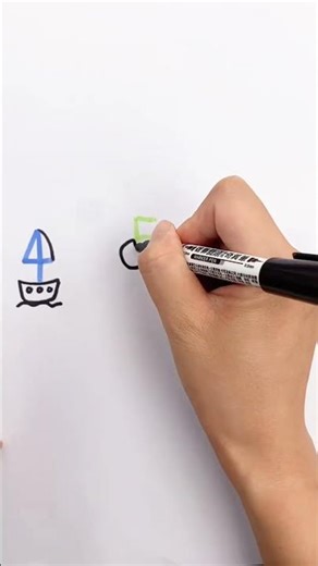 Draw with numbers 4-6! Simple Drawing Children's Art Parent-Child #art