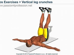 Vertical Leg Crunches - upper abs exercise