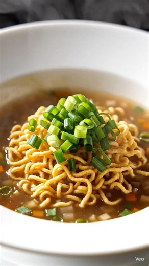 Hot Veg Manchow Soup topped with crispy noodles and bold flavors 🍜✨