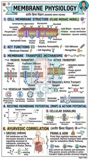 The Cell Membrane Blueprint 🧬 | BAMS Physiology Notes| Aman Gupta Talks 📚🌿 #kriyasharirmodernportion