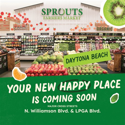 Sign up for a chance to win a $500 Sprouts gift card at your fresh new Sprouts opening in Daytona Beach at major cross streets N. Williamson Blvd. & LPGA Blvd. on Friday, February 27th. *No purchase necessary. Void where prohibited. Open to FL residents only. Must be 18 to enter. Terms and conditions apply. For complete details and Official Rules, visit sprouts.com/daytona. | Sprouts Farmers Market