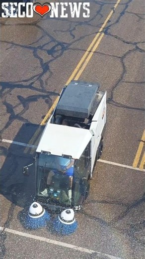 City of La Junta Street Sweeper in the 4th of July Wet & Dry Parade on Colorado Ave.