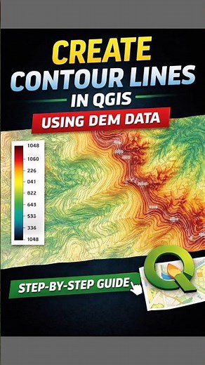 Create Contour Lines in QGIS #shorts
